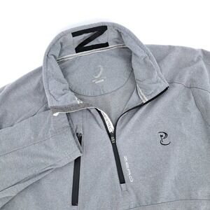 Zero Restriction Tour Series Mens Medium Gray Quarter Zip Golf Pullover Jacket